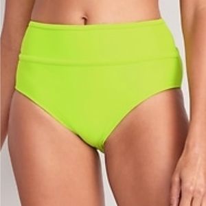 Old Navy High-Waisted Bikini Swim Bottoms for Women - XXL in Lime Green